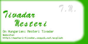tivadar mesteri business card